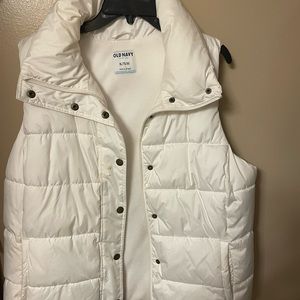 White puffy vest